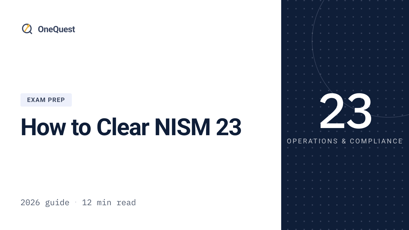 How to prepare for and pass the NISM 23 certification exam