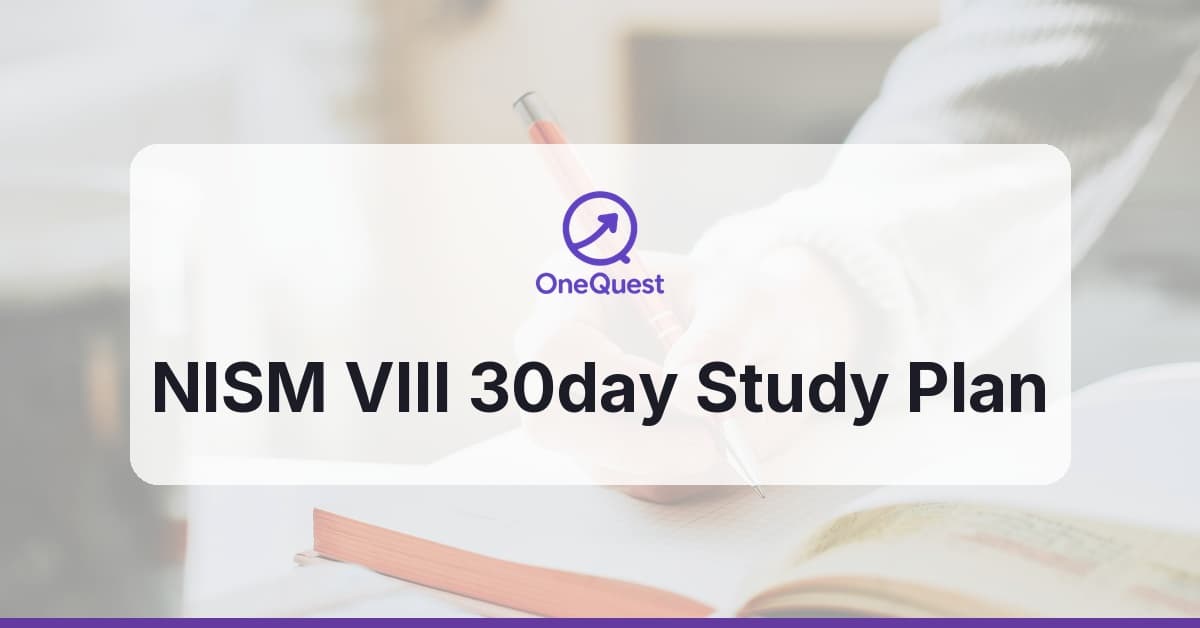 NISM Series VIII 30-day study plan week-by-week preparation schedule for equity derivatives exam in India