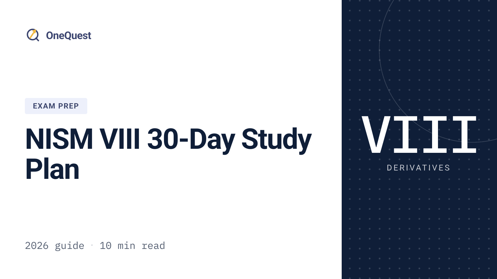 Week by week 30 day study schedule for the NISM VIII exam